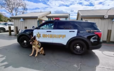 K-9 Sgt. Lanzer visits the California High Patrol